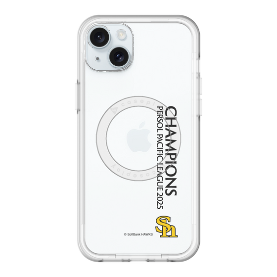 スリムプロテクションプレミアムケース with MagSafe［ 福岡ソフトバンクホークス - PERSOL PACIFIC LEAGUE 2025 CHAMOIONS - 縦ロゴ ］