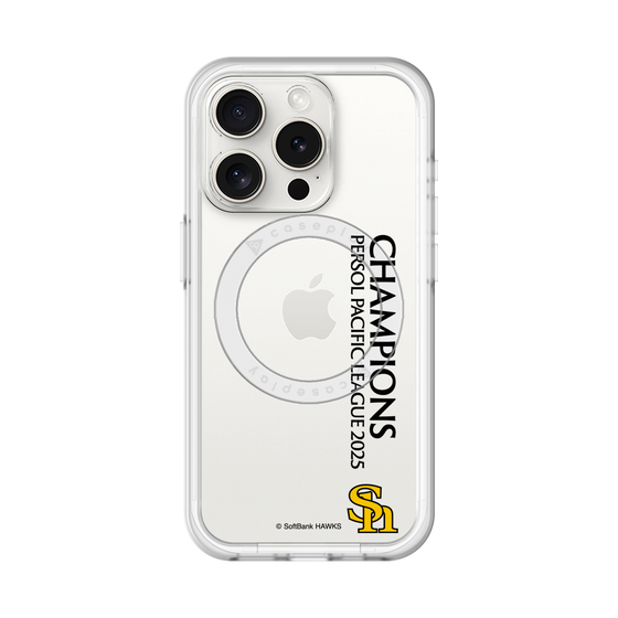 スリムプロテクションプレミアムケース with MagSafe［ 福岡ソフトバンクホークス - PERSOL PACIFIC LEAGUE 2025 CHAMOIONS - 縦ロゴ ］