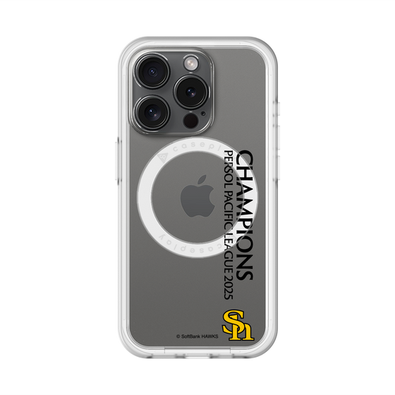 スリムプロテクションプレミアムケース with MagSafe［ 福岡ソフトバンクホークス - PERSOL PACIFIC LEAGUE 2025 CHAMOIONS - 縦ロゴ ］