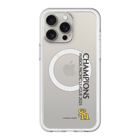 スリムプロテクションプレミアムケース with MagSafe［ 福岡ソフトバンクホークス - PERSOL PACIFIC LEAGUE 2025 CHAMOIONS - 縦ロゴ ］