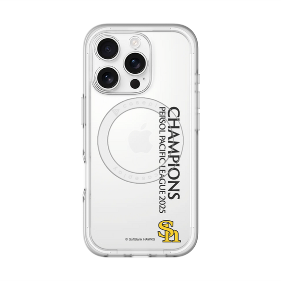 スリムプロテクションプレミアムケース with MagSafe［ 福岡ソフトバンクホークス - PERSOL PACIFIC LEAGUE 2025 CHAMOIONS - 縦ロゴ ］
