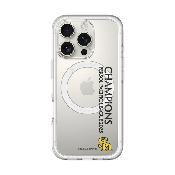 スリムプロテクションプレミアムケース with MagSafe［ 福岡ソフトバンクホークス - PERSOL PACIFIC LEAGUE 2025 CHAMOIONS - 縦ロゴ ］
