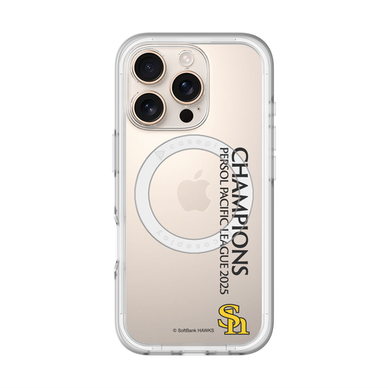 スリムプロテクションプレミアムケース with MagSafe［ 福岡ソフトバンクホークス - PERSOL PACIFIC LEAGUE 2025 CHAMOIONS - 縦ロゴ ］