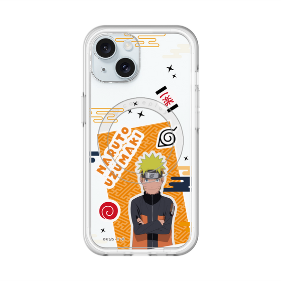 スリムプロテクションプレミアムケース with MagSafe［ NARUTO -ナルト- 疾風伝 - ステッカー - うずまきナルト ］