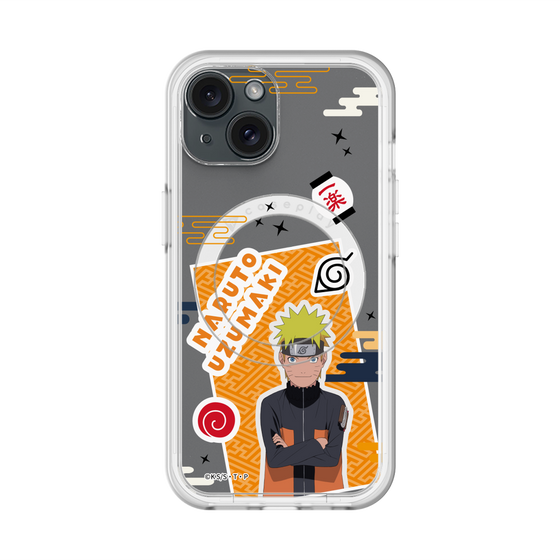 スリムプロテクションプレミアムケース with MagSafe［ NARUTO -ナルト- 疾風伝 - ステッカー - うずまきナルト ］