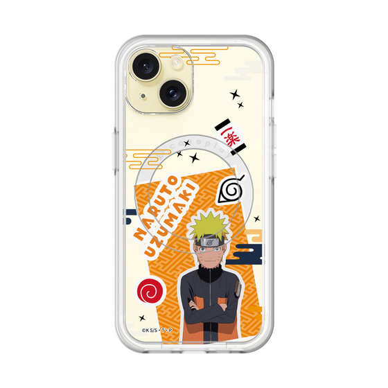 スリムプロテクションプレミアムケース with MagSafe［ NARUTO -ナルト- 疾風伝 - ステッカー - うずまきナルト ］