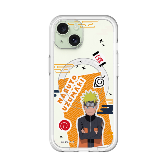 スリムプロテクションプレミアムケース with MagSafe［ NARUTO -ナルト- 疾風伝 - ステッカー - うずまきナルト ］
