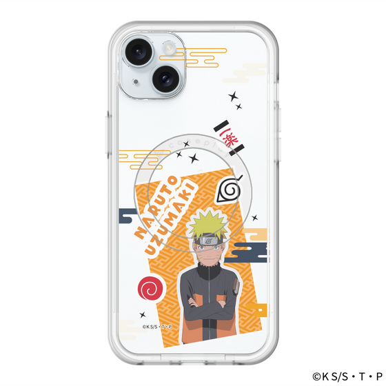 スリムプロテクションプレミアムケース with MagSafe［ NARUTO-ナルト- 疾風伝 - ステッカー - うずまきナルト ］
