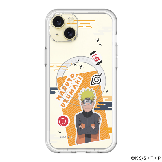 スリムプロテクションプレミアムケース with MagSafe［ NARUTO -ナルト- 疾風伝 - ステッカー - うずまきナルト ］