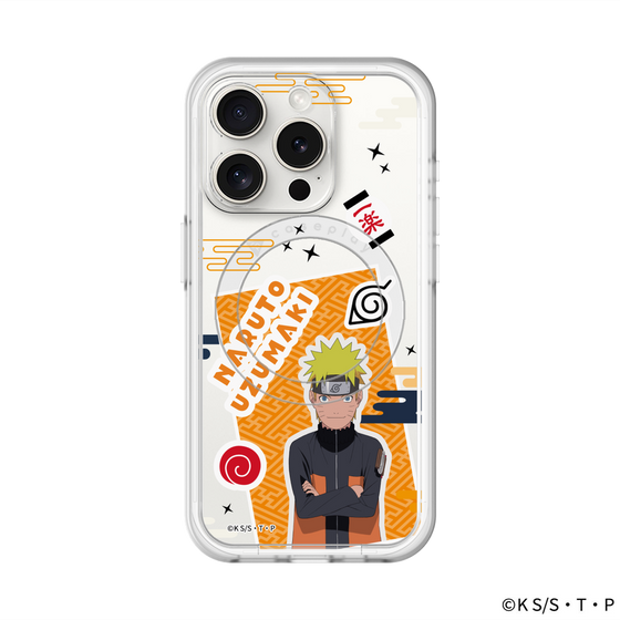 スリムプロテクションプレミアムケース with MagSafe［ NARUTO-ナルト- 疾風伝 - ステッカー - うずまきナルト ］