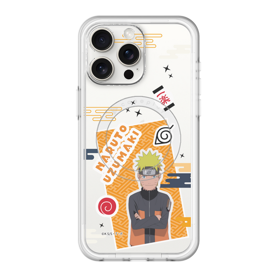 スリムプロテクションプレミアムケース with MagSafe［ NARUTO -ナルト- 疾風伝 - ステッカー - うずまきナルト ］