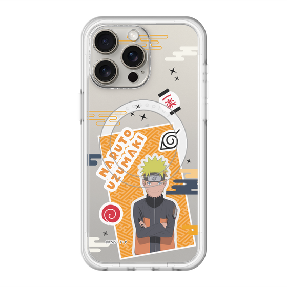 スリムプロテクションプレミアムケース with MagSafe［ NARUTO -ナルト- 疾風伝 - ステッカー - うずまきナルト ］