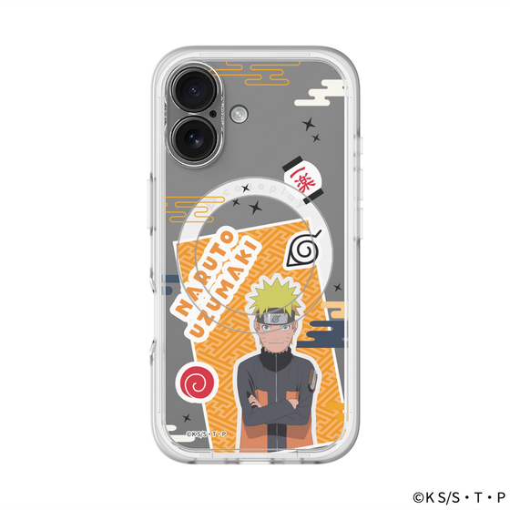 スリムプロテクションプレミアムケース with MagSafe［ NARUTO -ナルト- 疾風伝 - ステッカー - うずまきナルト ］
