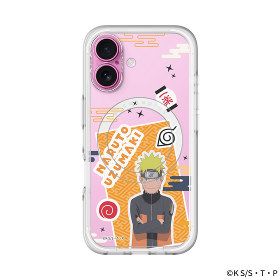 スリムプロテクションプレミアムケース with MagSafe［ NARUTO -ナルト- 疾風伝 - ステッカー - うずまきナルト ］