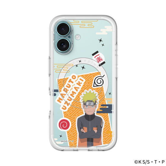 スリムプロテクションプレミアムケース with MagSafe［ NARUTO -ナルト- 疾風伝 - ステッカー - うずまきナルト ］