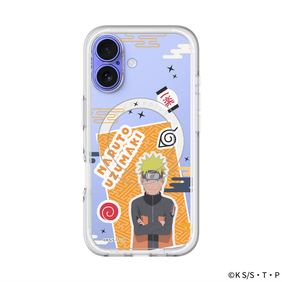 スリムプロテクションプレミアムケース with MagSafe［ NARUTO -ナルト- 疾風伝 - ステッカー - うずまきナルト ］