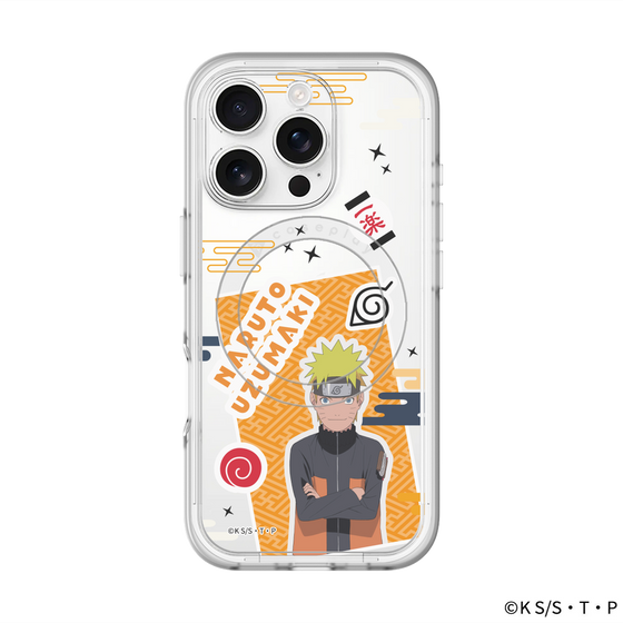 スリムプロテクションプレミアムケース with MagSafe［ NARUTO-ナルト- 疾風伝 - ステッカー - うずまきナルト ］
