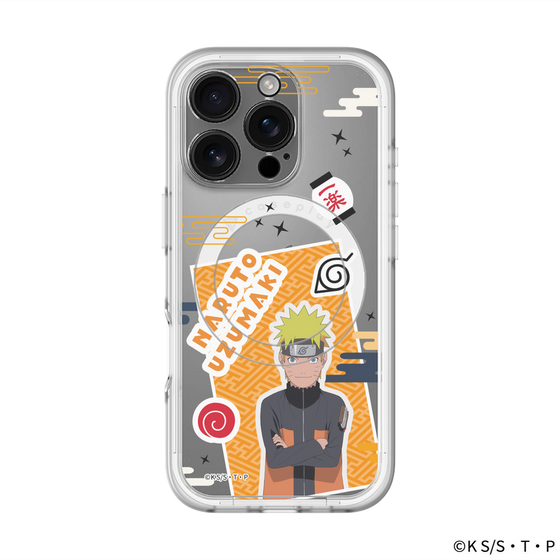 スリムプロテクションプレミアムケース with MagSafe［ NARUTO -ナルト- 疾風伝 - ステッカー - うずまきナルト ］