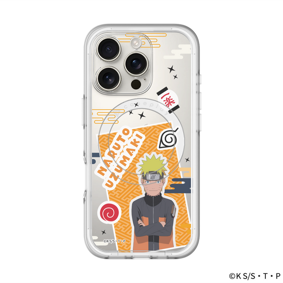 スリムプロテクションプレミアムケース with MagSafe［ NARUTO -ナルト- 疾風伝 - ステッカー - うずまきナルト ］