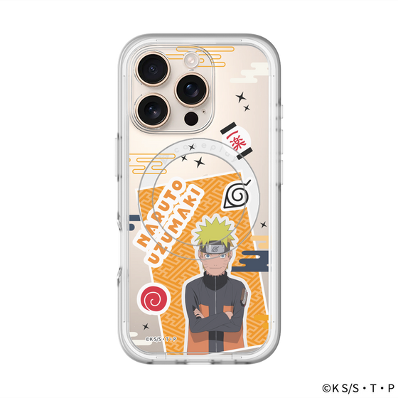スリムプロテクションプレミアムケース with MagSafe［ NARUTO -ナルト- 疾風伝 - ステッカー - うずまきナルト ］
