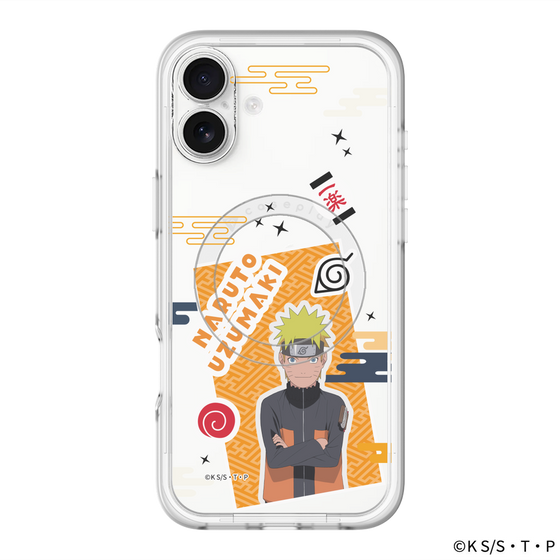 スリムプロテクションプレミアムケース with MagSafe［ NARUTO-ナルト- 疾風伝 - ステッカー - うずまきナルト ］