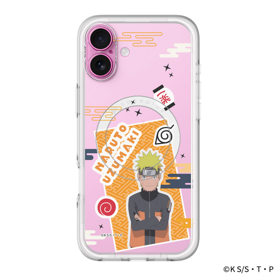 スリムプロテクションプレミアムケース with MagSafe［ NARUTO -ナルト- 疾風伝 - ステッカー - うずまきナルト ］