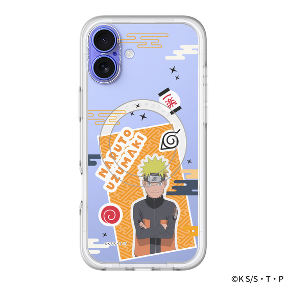 スリムプロテクションプレミアムケース with MagSafe［ NARUTO -ナルト- 疾風伝 - ステッカー - うずまきナルト ］