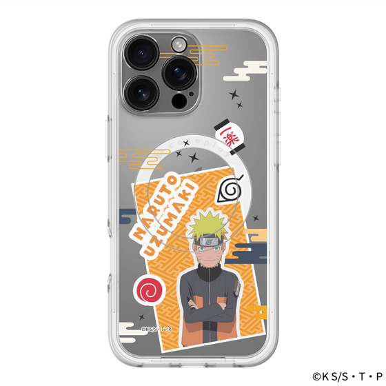 スリムプロテクションプレミアムケース with MagSafe［ NARUTO -ナルト- 疾風伝 - ステッカー - うずまきナルト ］