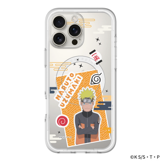 スリムプロテクションプレミアムケース with MagSafe［ NARUTO -ナルト- 疾風伝 - ステッカー - うずまきナルト ］