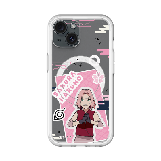 スリムプロテクションプレミアムケース with MagSafe［ NARUTO -ナルト- 疾風伝 - ステッカー - 春野サクラ ］