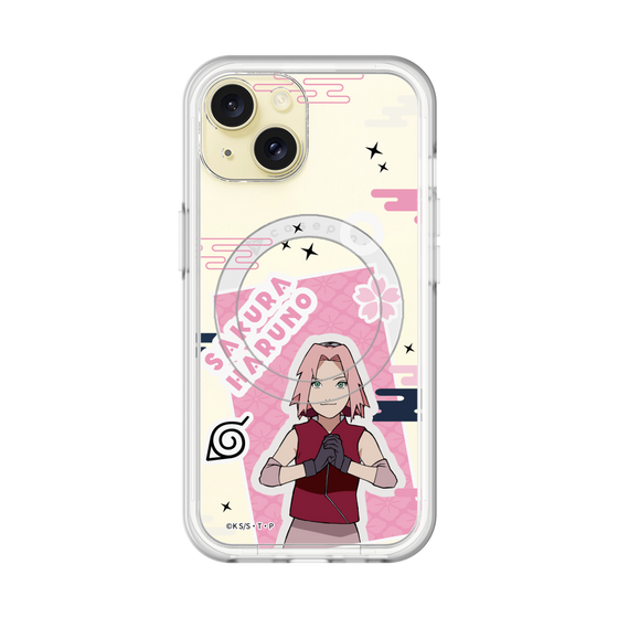 スリムプロテクションプレミアムケース with MagSafe［ NARUTO -ナルト- 疾風伝 - ステッカー - 春野サクラ ］