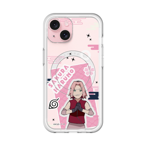 スリムプロテクションプレミアムケース with MagSafe［ NARUTO -ナルト- 疾風伝 - ステッカー - 春野サクラ ］