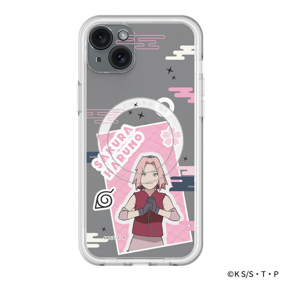 スリムプロテクションプレミアムケース with MagSafe［ NARUTO -ナルト- 疾風伝 - ステッカー - 春野サクラ ］
