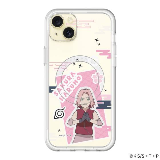 スリムプロテクションプレミアムケース with MagSafe［ NARUTO -ナルト- 疾風伝 - ステッカー - 春野サクラ ］