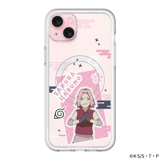 スリムプロテクションプレミアムケース with MagSafe［ NARUTO -ナルト- 疾風伝 - ステッカー - 春野サクラ ］
