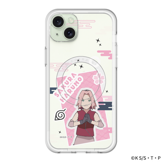 スリムプロテクションプレミアムケース with MagSafe［ NARUTO -ナルト- 疾風伝 - ステッカー - 春野サクラ ］