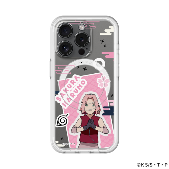 スリムプロテクションプレミアムケース with MagSafe［ NARUTO -ナルト- 疾風伝 - ステッカー - 春野サクラ ］