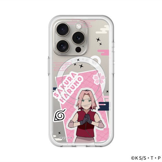 スリムプロテクションプレミアムケース with MagSafe［ NARUTO -ナルト- 疾風伝 - ステッカー - 春野サクラ ］