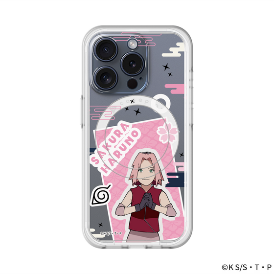 スリムプロテクションプレミアムケース with MagSafe［ NARUTO -ナルト- 疾風伝 - ステッカー - 春野サクラ ］