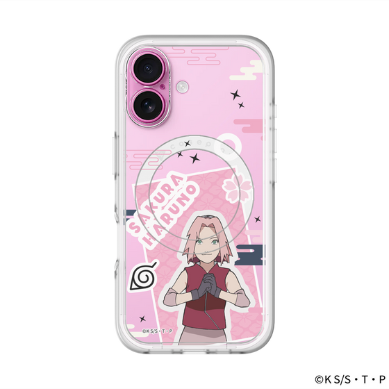 スリムプロテクションプレミアムケース with MagSafe［ NARUTO -ナルト- 疾風伝 - ステッカー - 春野サクラ ］