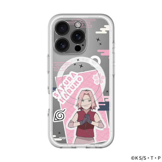 スリムプロテクションプレミアムケース with MagSafe［ NARUTO -ナルト- 疾風伝 - ステッカー - 春野サクラ ］