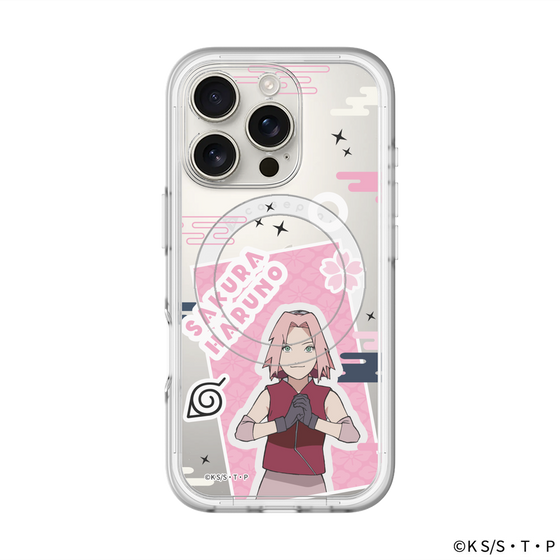 スリムプロテクションプレミアムケース with MagSafe［ NARUTO -ナルト- 疾風伝 - ステッカー - 春野サクラ ］