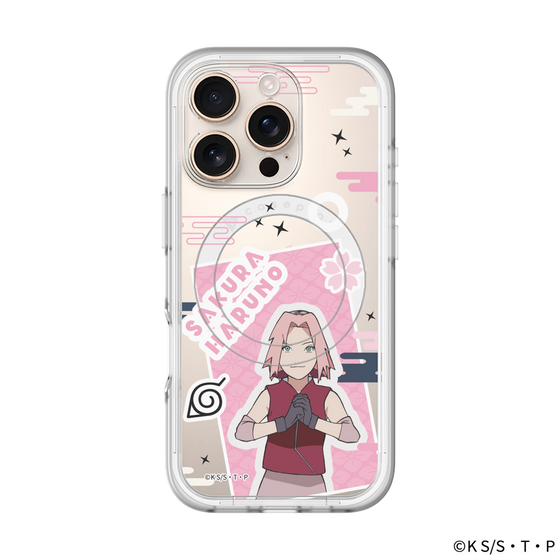 スリムプロテクションプレミアムケース with MagSafe［ NARUTO -ナルト- 疾風伝 - ステッカー - 春野サクラ ］