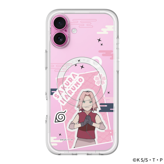 スリムプロテクションプレミアムケース with MagSafe［ NARUTO -ナルト- 疾風伝 - ステッカー - 春野サクラ ］