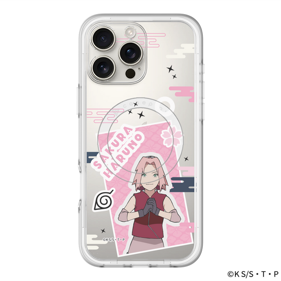 スリムプロテクションプレミアムケース with MagSafe［ NARUTO -ナルト- 疾風伝 - ステッカー - 春野サクラ ］