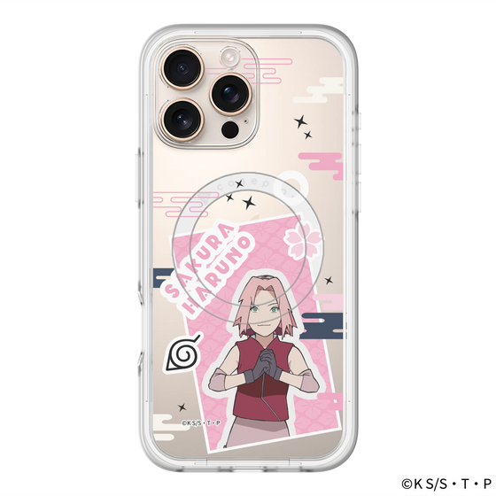 スリムプロテクションプレミアムケース with MagSafe［ NARUTO -ナルト- 疾風伝 - ステッカー - 春野サクラ ］