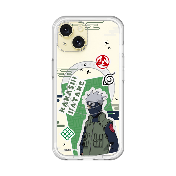 スリムプロテクションプレミアムケース with MagSafe［ NARUTO -ナルト- 疾風伝 - ステッカー - はたけカカシ ］