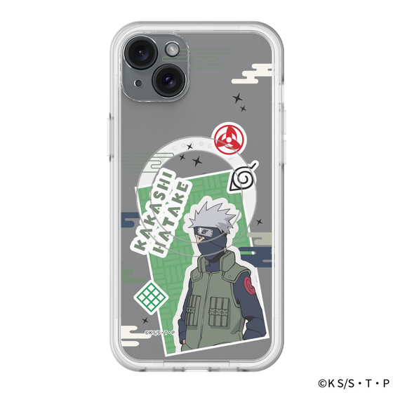 スリムプロテクションプレミアムケース with MagSafe［ NARUTO -ナルト- 疾風伝 - ステッカー - はたけカカシ ］
