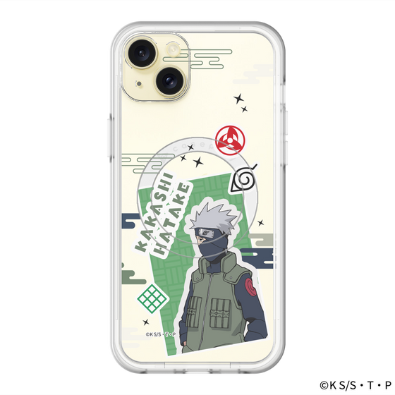 スリムプロテクションプレミアムケース with MagSafe［ NARUTO -ナルト- 疾風伝 - ステッカー - はたけカカシ ］