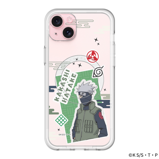 スリムプロテクションプレミアムケース with MagSafe［ NARUTO -ナルト- 疾風伝 - ステッカー - はたけカカシ ］